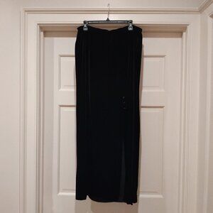 Alex Evenings Full-Length Black Velvet 1X Skirt